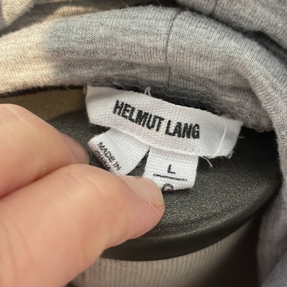 Helmut Lang Sweatshirt Turtleneck Gray Hoodie Large - Picture 2 of 6